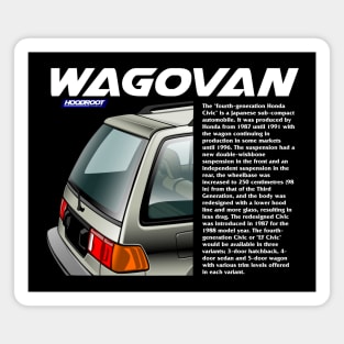 4th GEN CIVIC SHUTTLE WAGOVAN BLACK Magnet